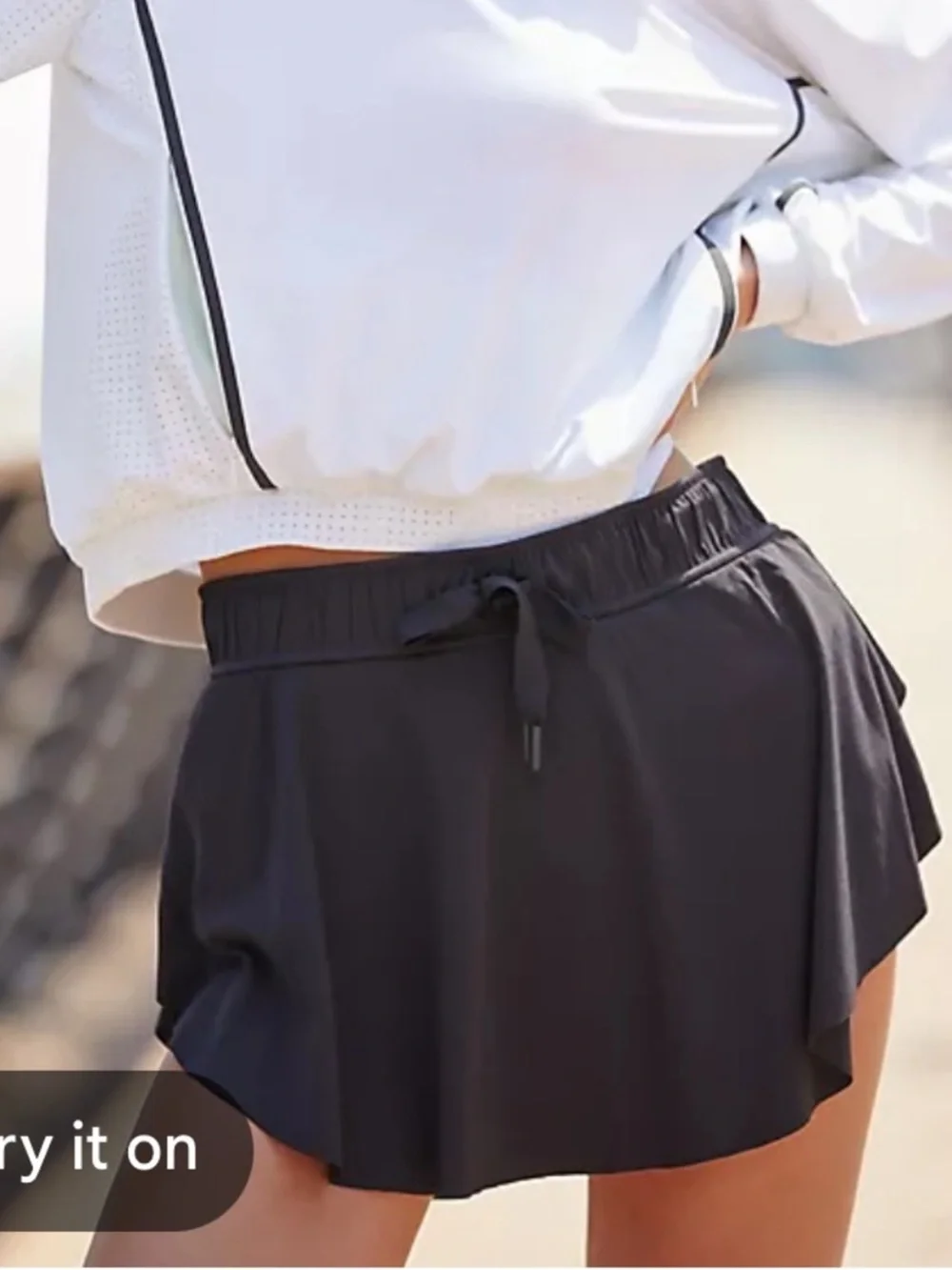 Free People Movement Women's On Point tennis Skort Black